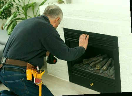 Insert trued against a mantel during hearth work